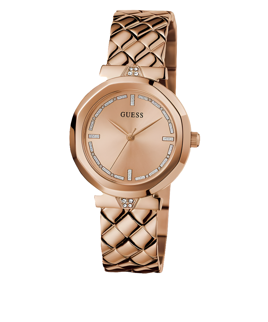 GÛESS Ladies Rose Gold Tone Analog Watch