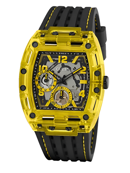 GSS Mens Black Yellow Multi-function Watch