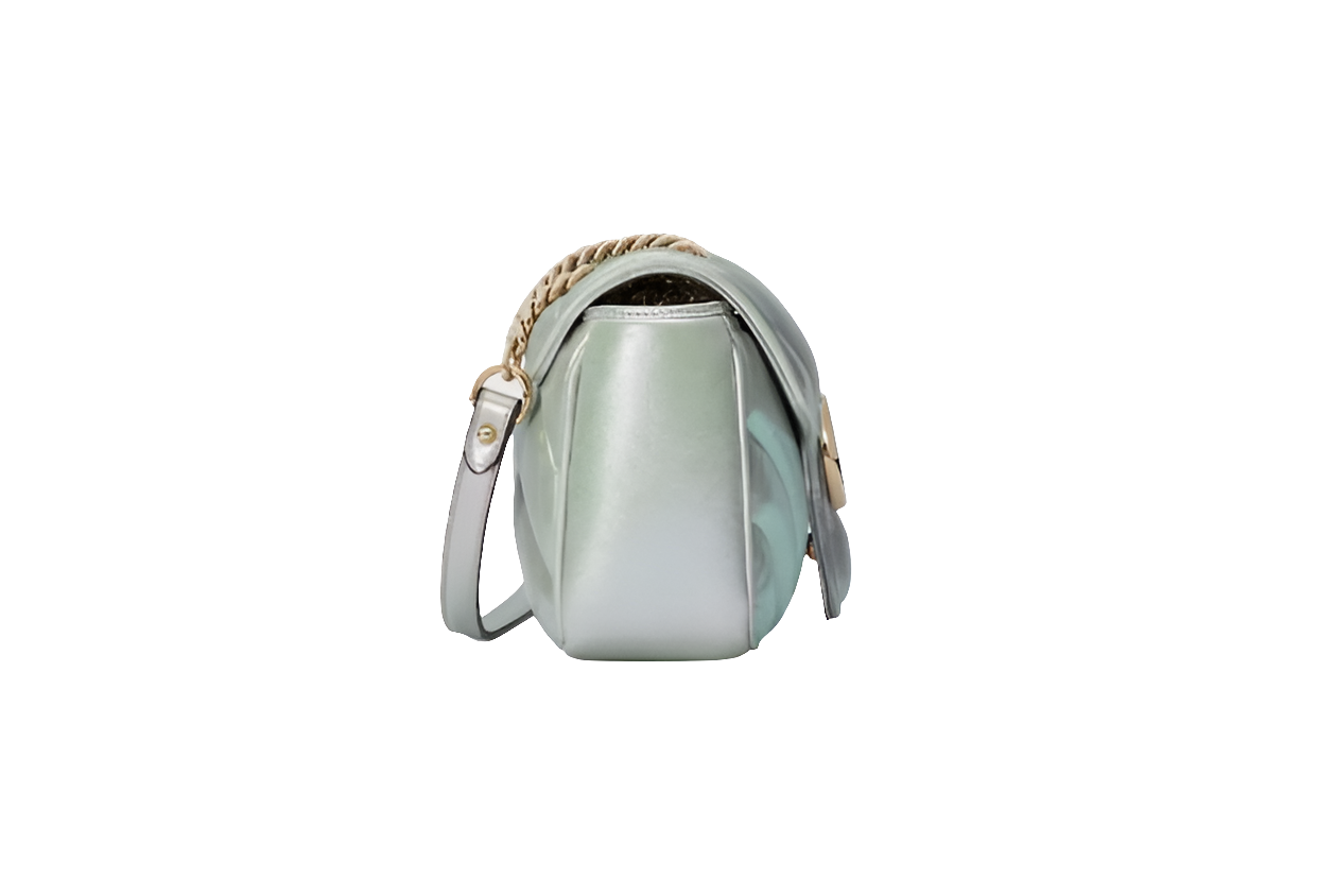 GG Marmont Petit sac à bandoulière Vert irisé