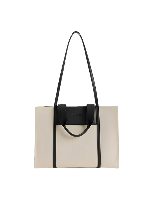 Shalia Canvas Tote Bag - Black