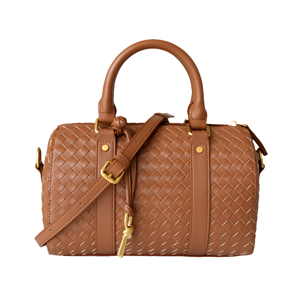 Sac à main vintage véritable tressé en forme d’oreiller pour femmes