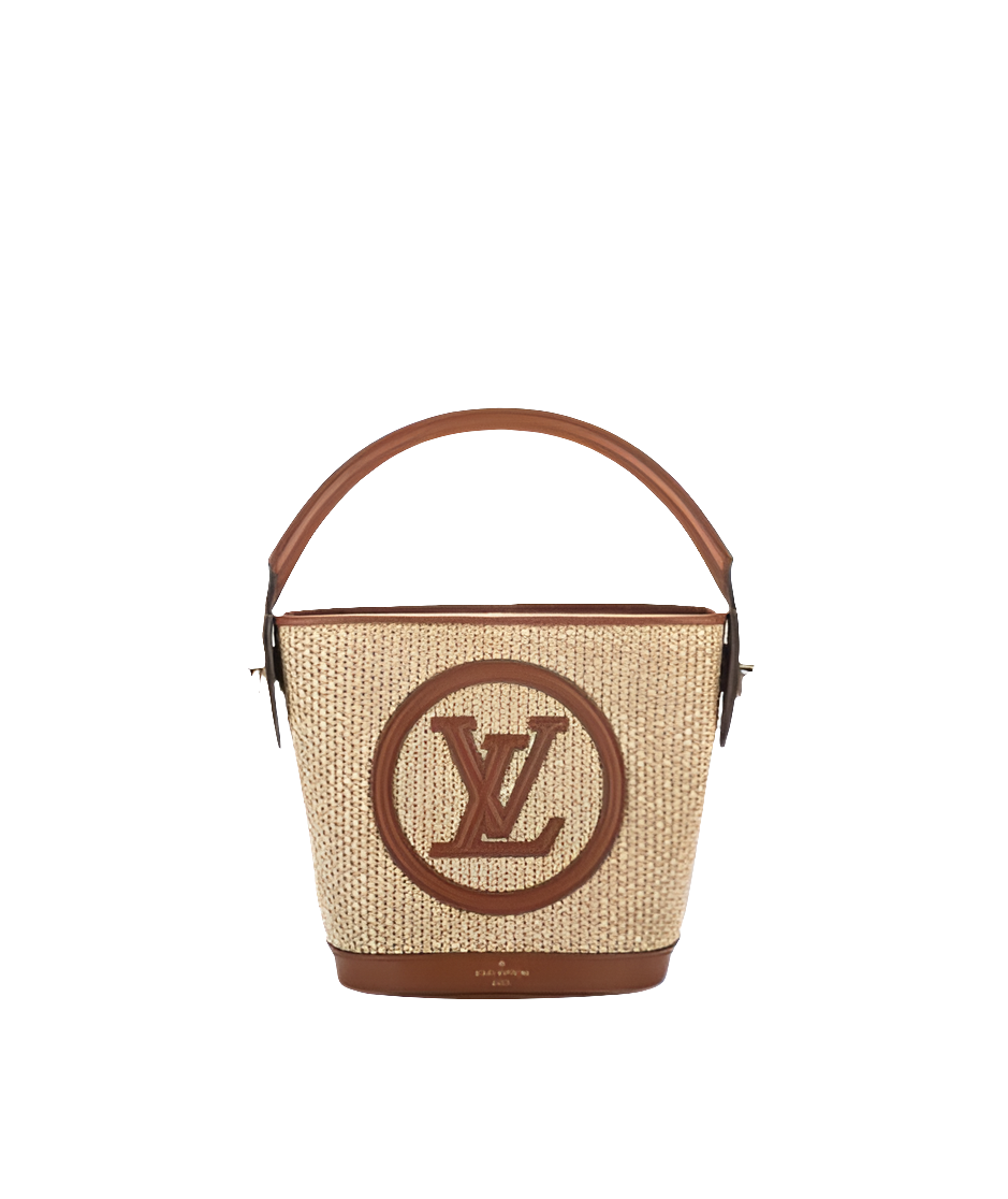 LV Petit bucket bag Raffia Beige