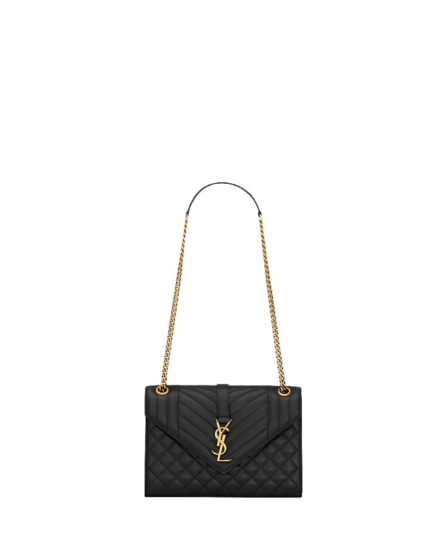 YSL ENVELOPE medium d’agneau MATELASSÉ
BLACK