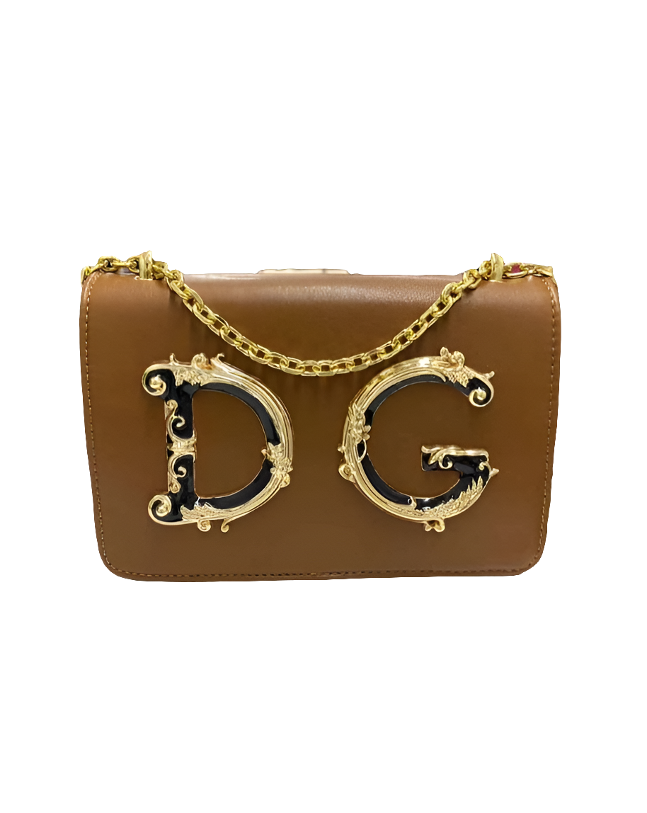 DG Logo Leather Crossbody Bag