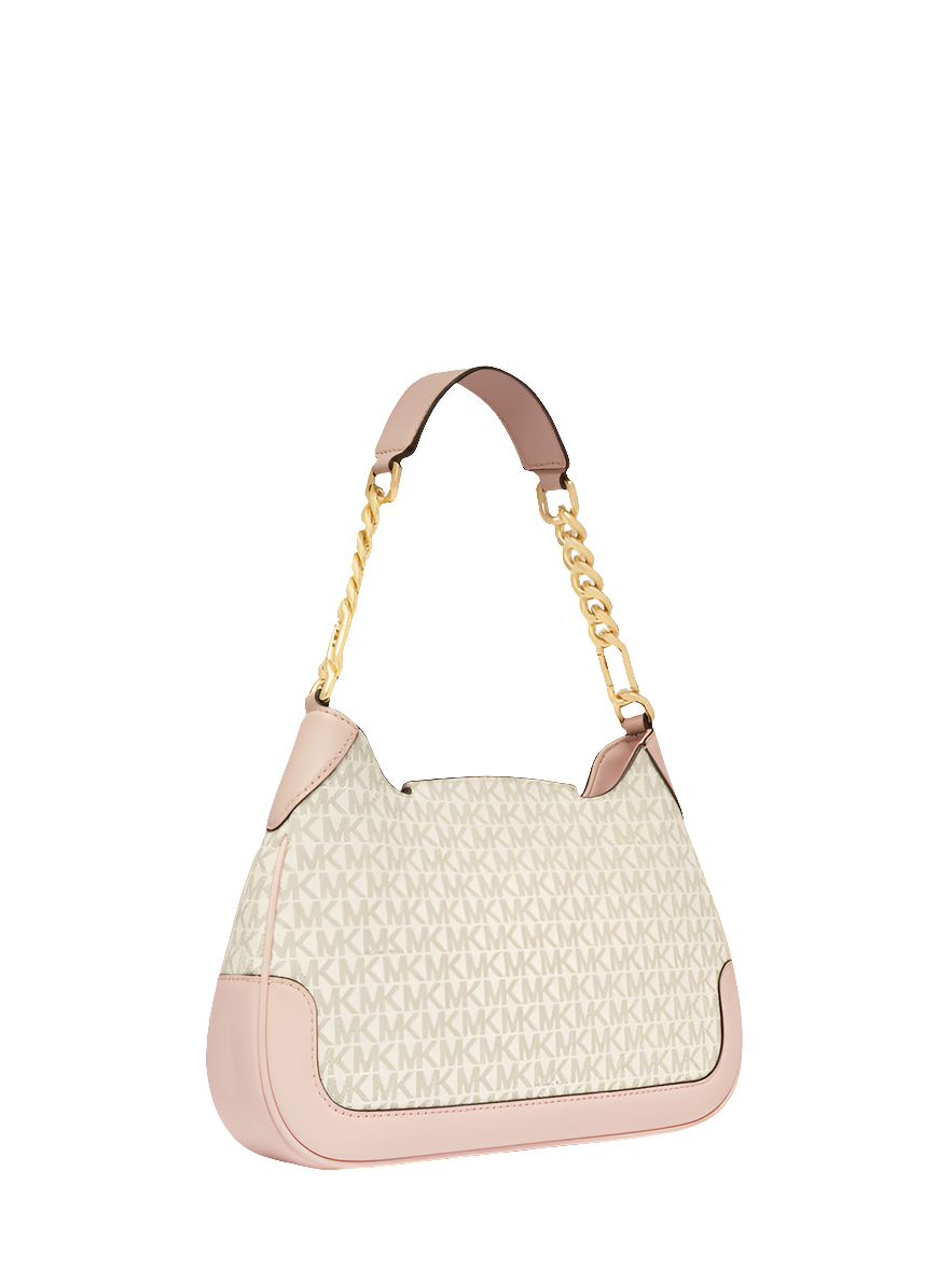 MK Petit sac à bandoulière avec logo signature Hally, Rose/gland.