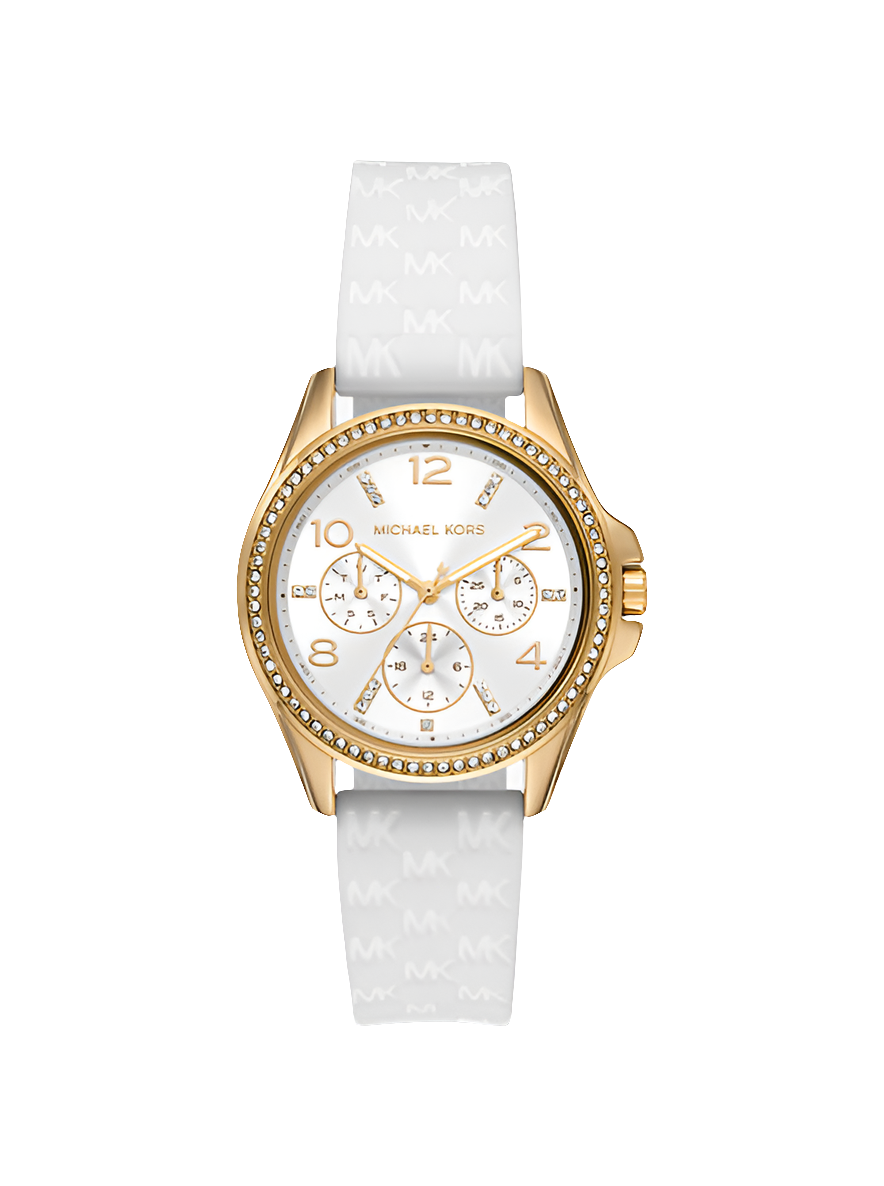 Mich@el Kors Outlet
Montre Pilot miniature dorée en silicone à pavé et à logo