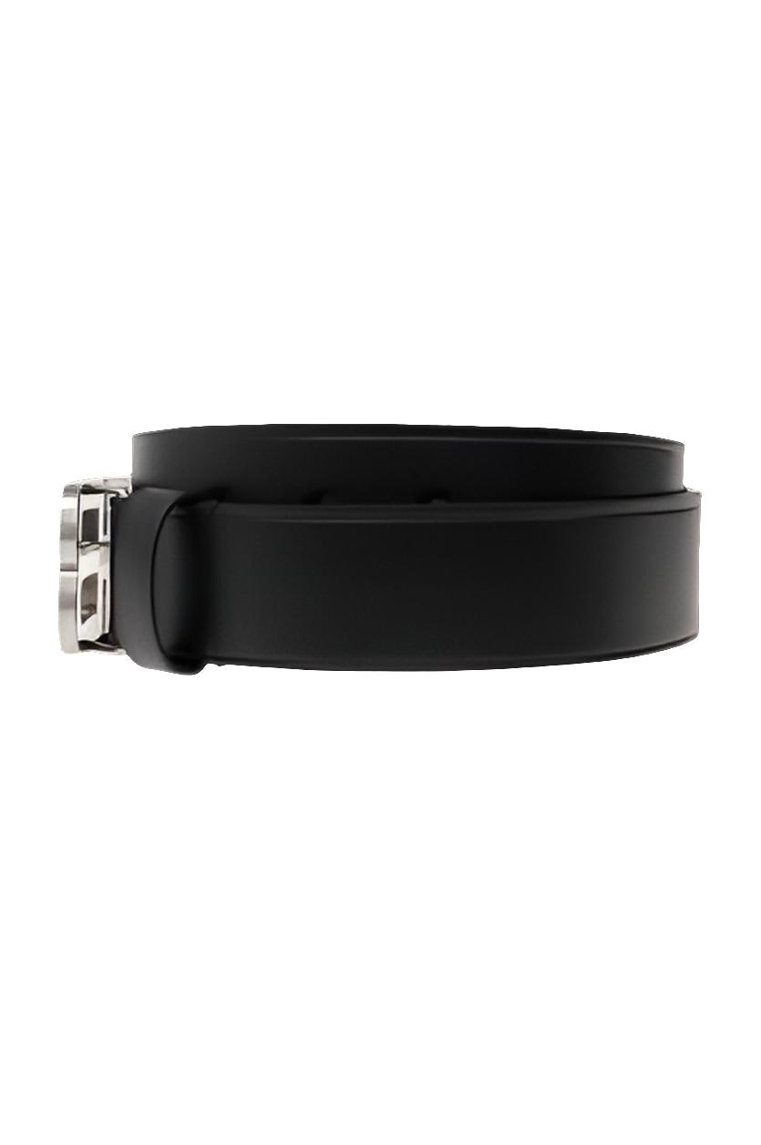 B@lenciaga Leather belt with logo