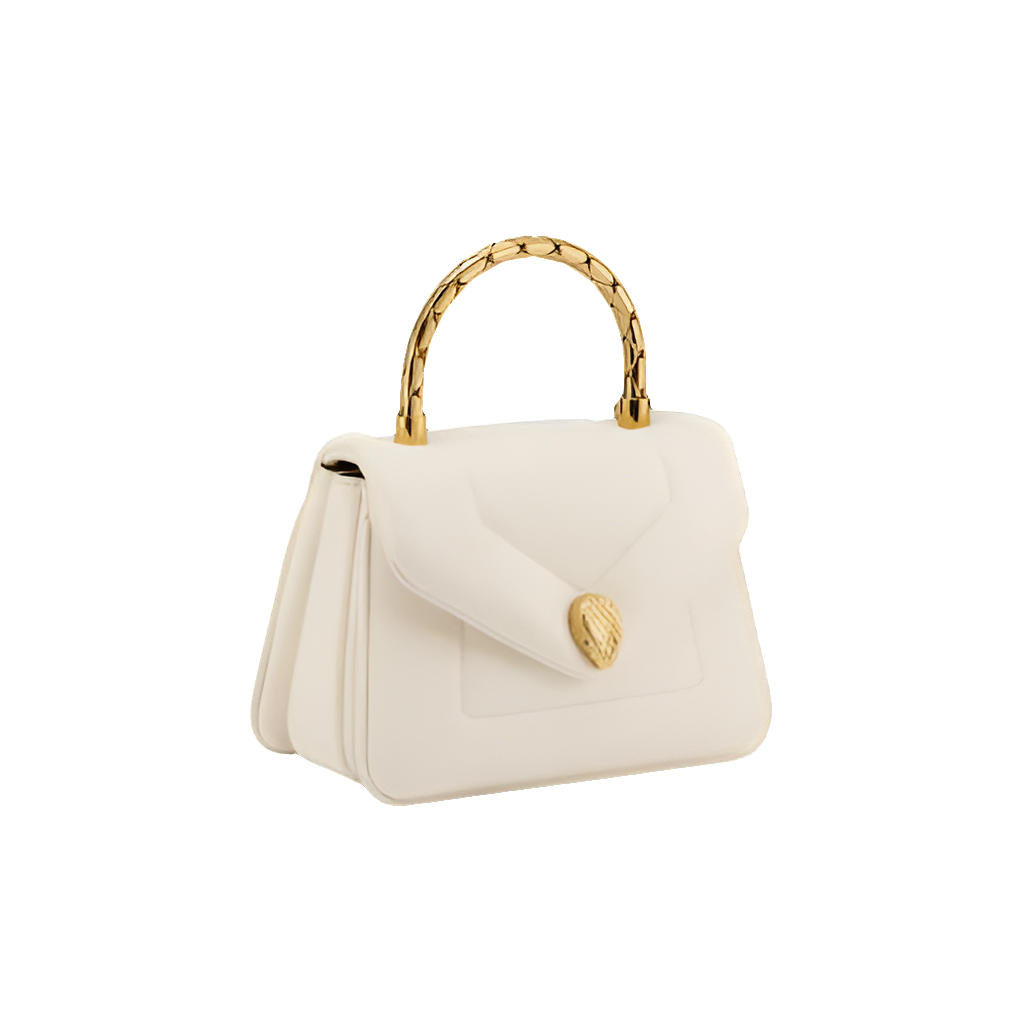 SERPENTI REVERSE TOP HANDLE BLANC