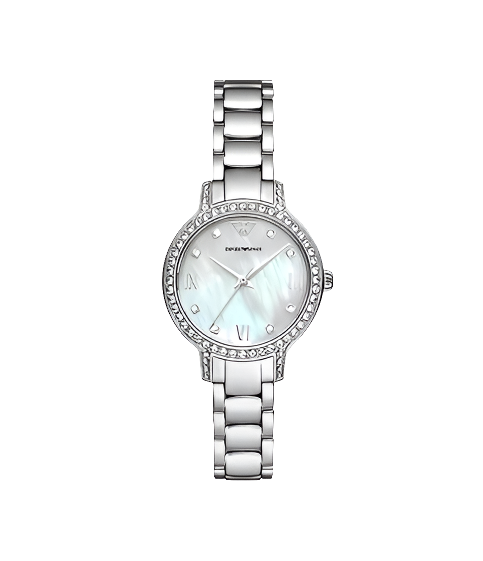 Montre Empôriô Armani à trois aiguilles en acier inoxydable