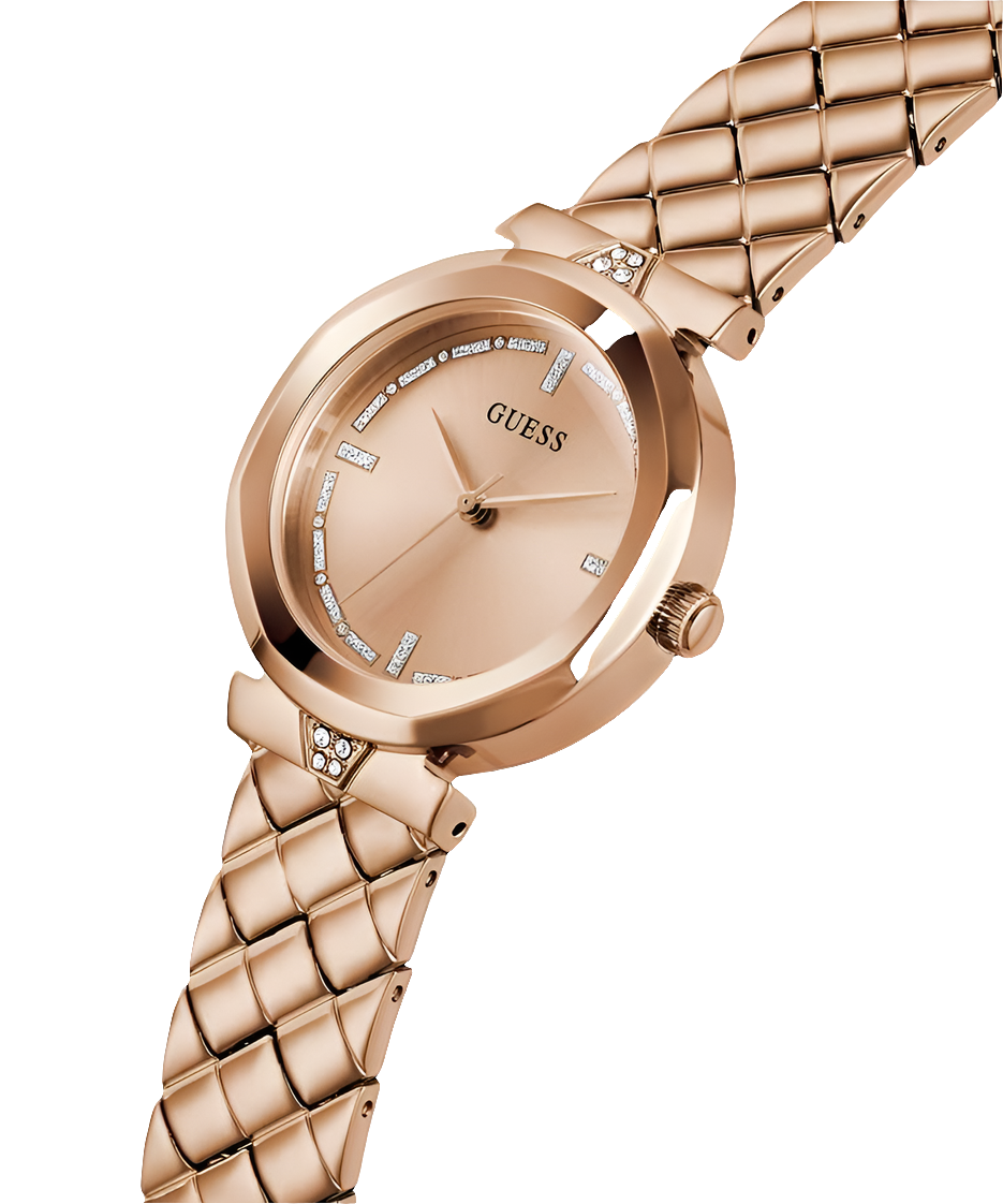 GÛESS Ladies Rose Gold Tone Analog Watch