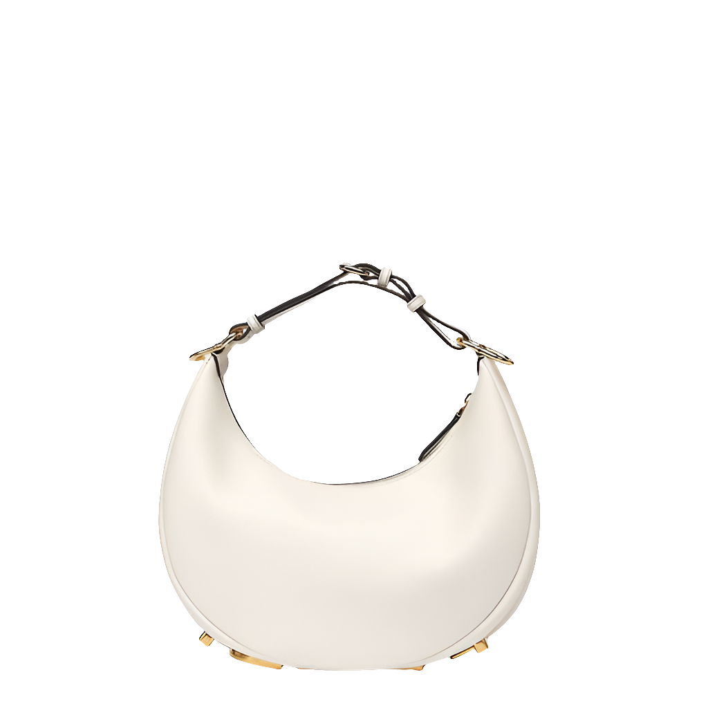 Fendi graphy Small Sac en cuir blanc