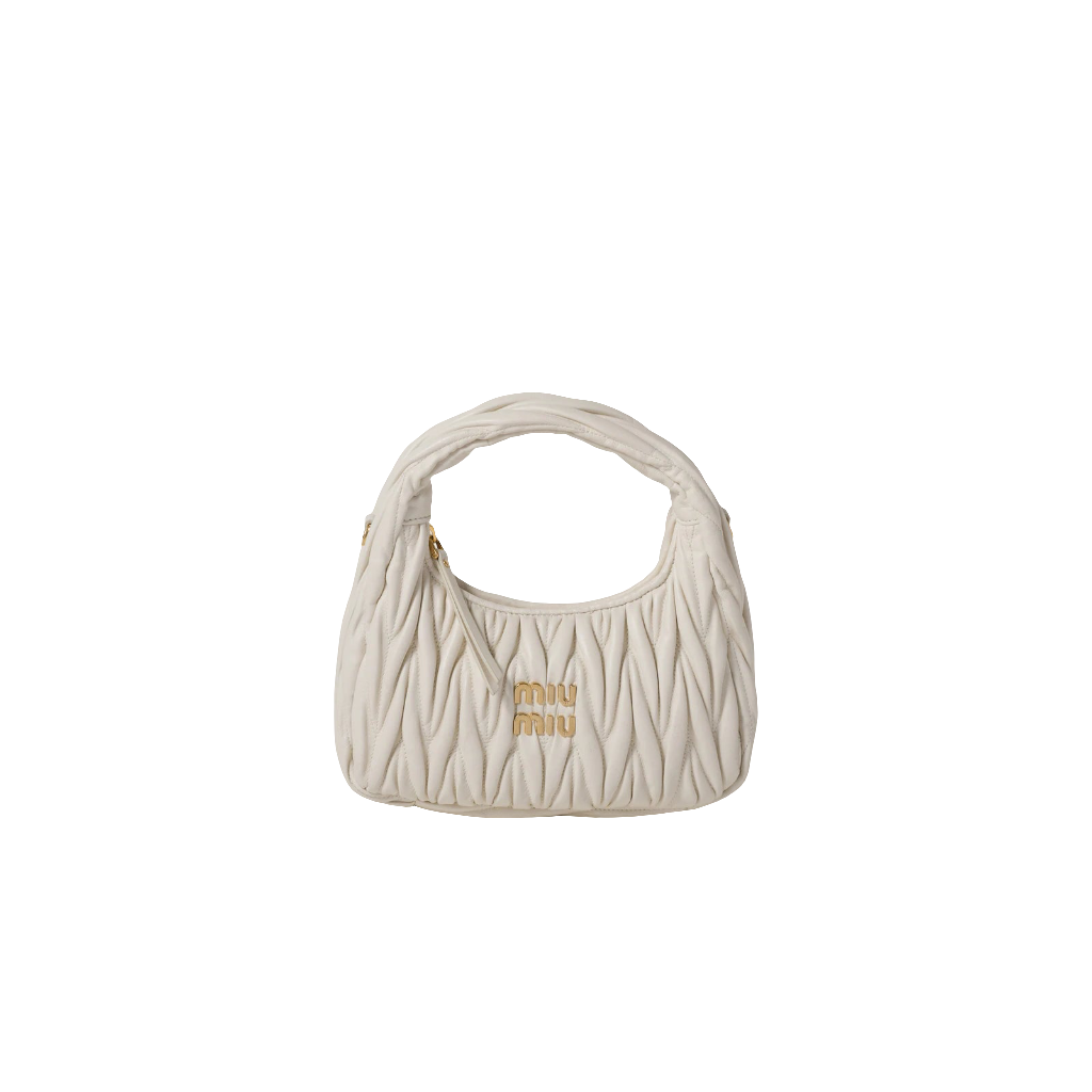 MIÛ MIÜ Sac hobo Wander nappa matelassé