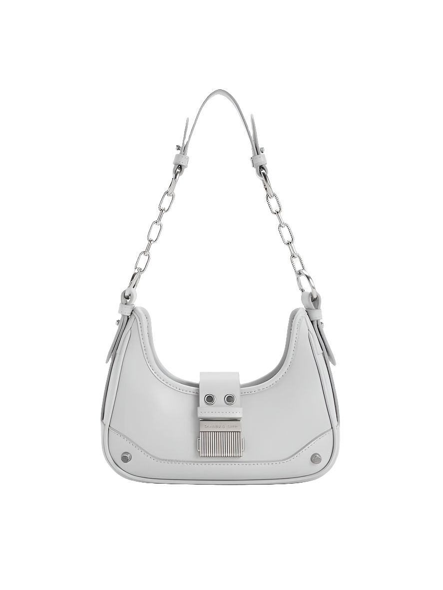 Sac Winslet Belted Hobo Bag - Light Grey