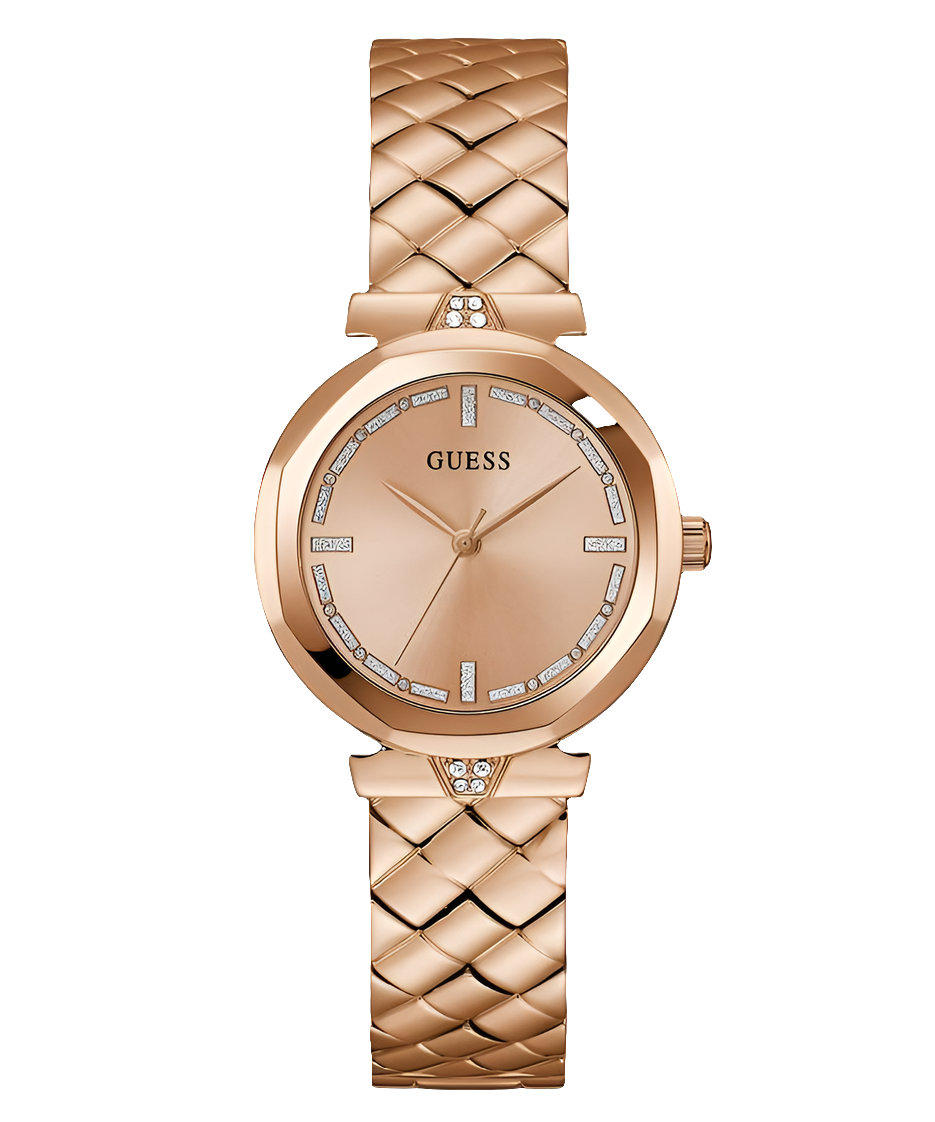 GÛESS Ladies Rose Gold Tone Analog Watch