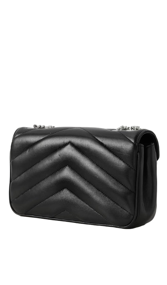 YSL Sac porté épaule à surpiqûres Loulou