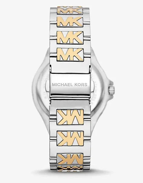 MK Lennox Pavé Two-Tone Logo Watch