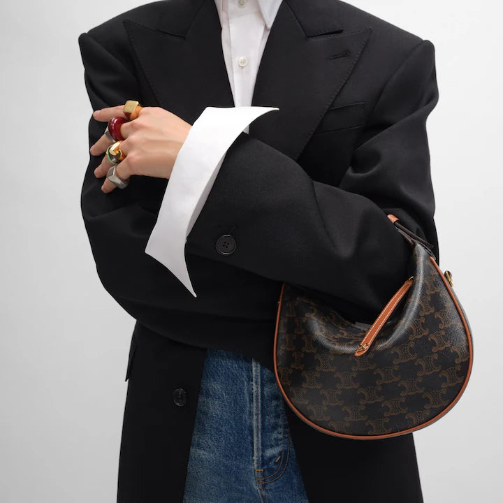 Céline Sac Lulu Teen Toile Triomphe