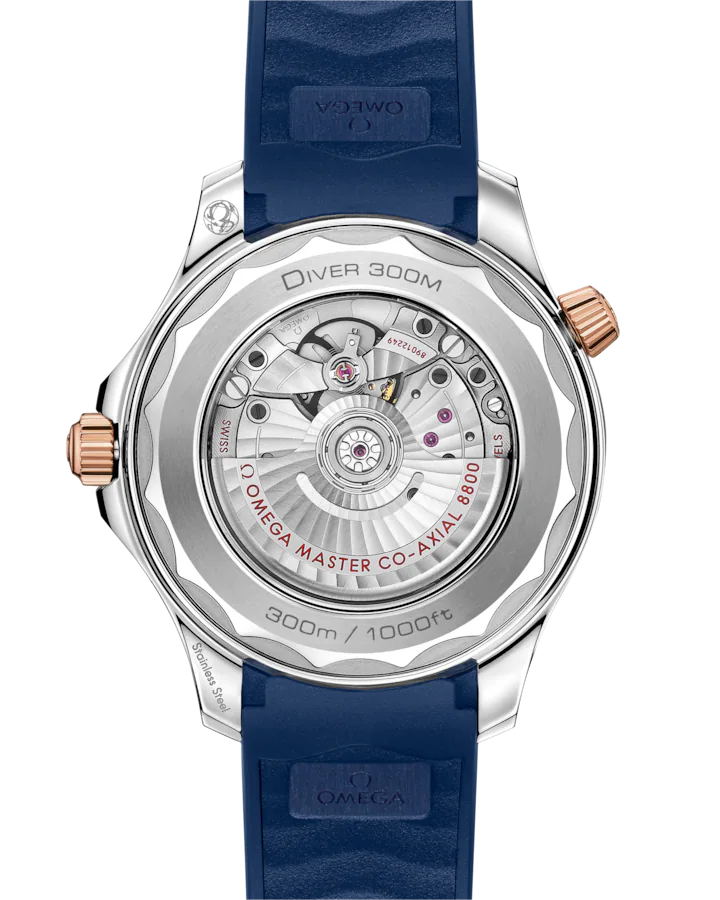 Seamaster
Diver 300M
42 mm, acier ‑ or « Sedna™ » sur bracelet caoutchouc