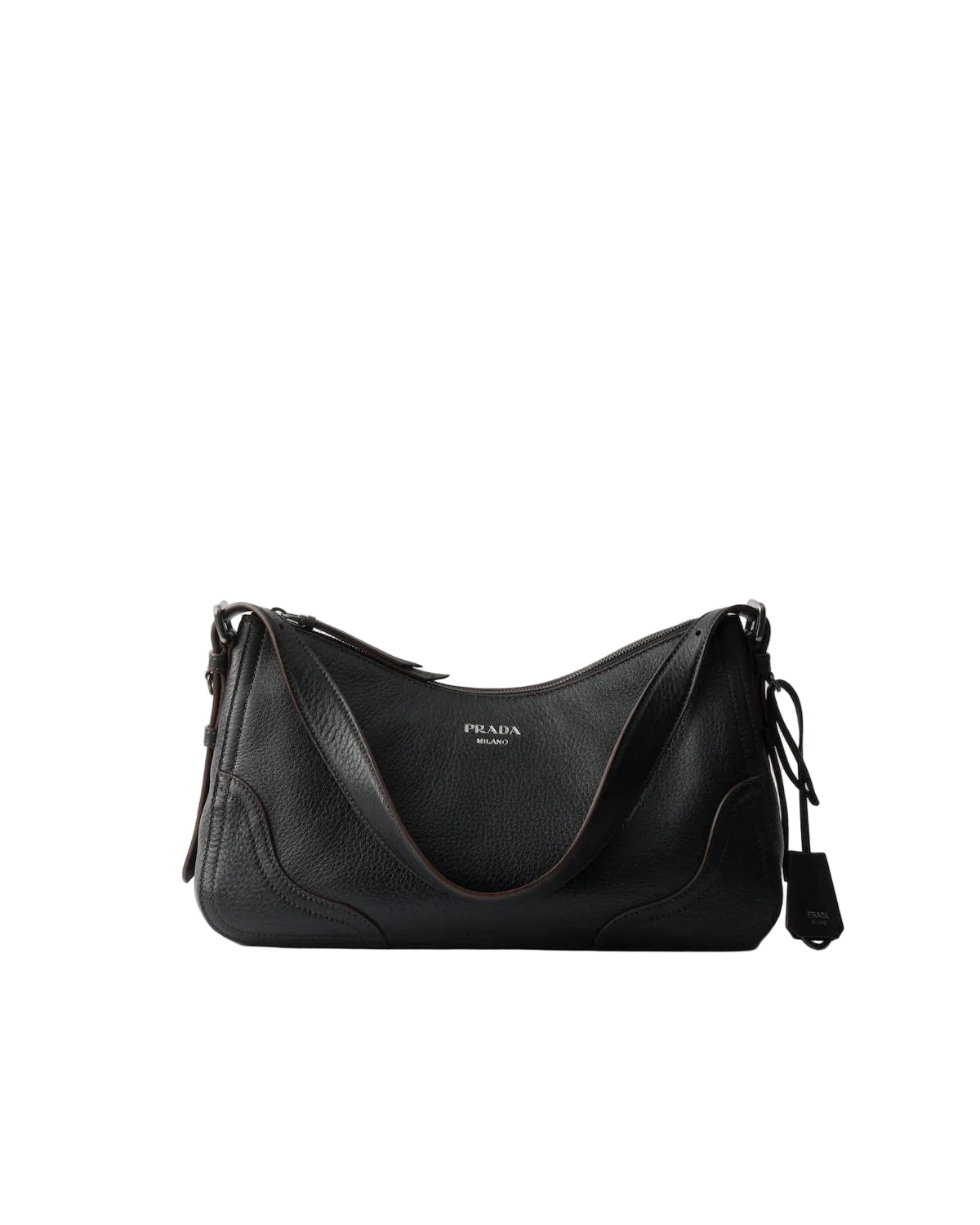 Grand sac porté épaule en cuir Prada Aimée