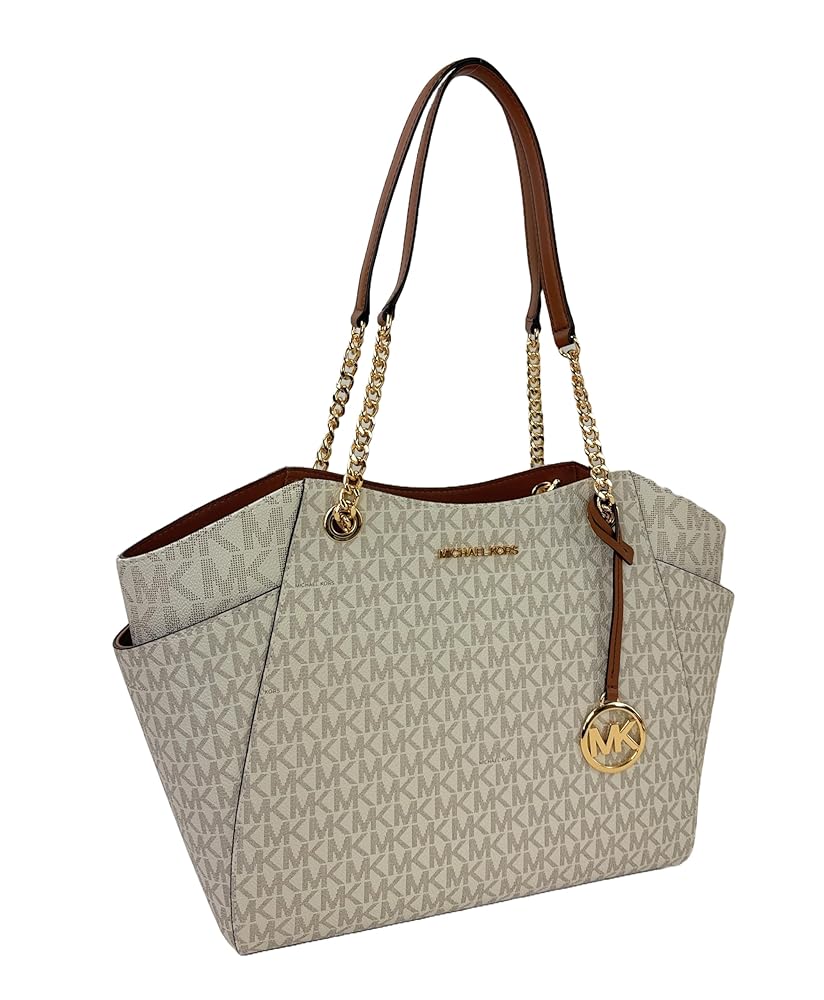 Mich@el Kors Jet Set Grand sac à bandoulière avec logo signature, vanille, Fourre-tout