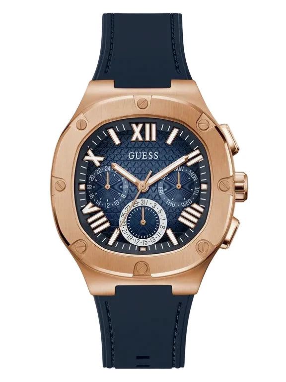 Montre Guess GW0571G2 Headline pour Homme Multifonction Bleue et Or Rose