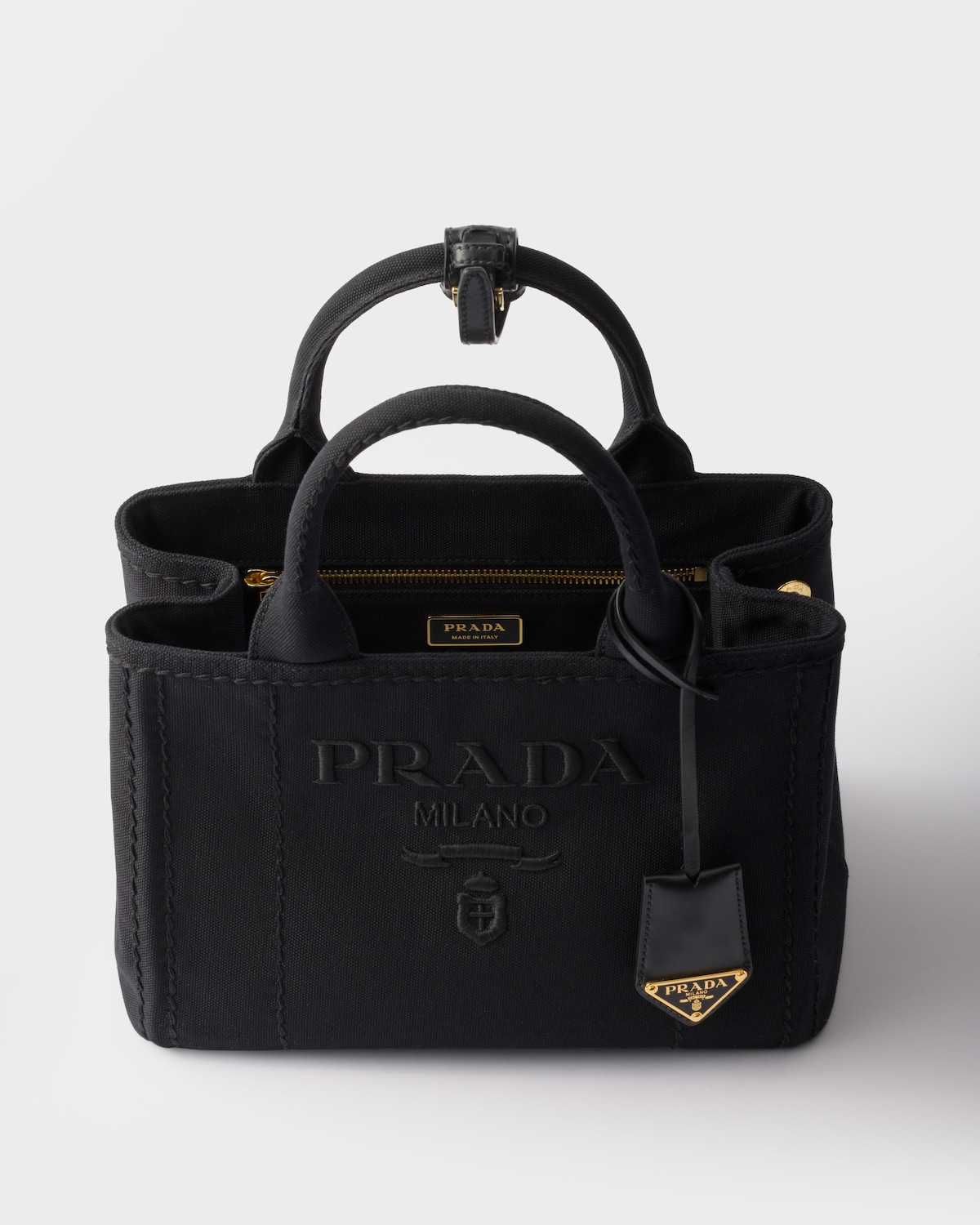 Pr@da Petit sac à main en toile de coton