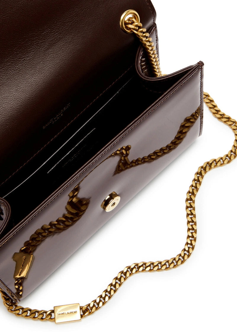 S@int L@urent Petit sac à bandoulière Kate de  « Chocolat épicé »