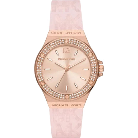 Montre Michael Kors MK7282 Lennox cadran or rose bracelet en silicone rose