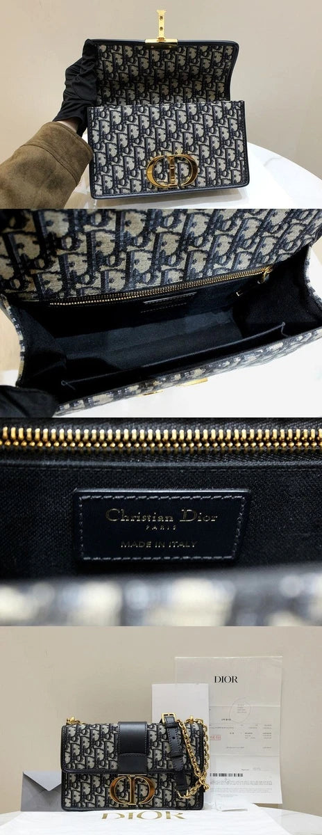Diôr Sac chaîne 30 Montaigne
Toile jacquard Diôr Oblique Noir