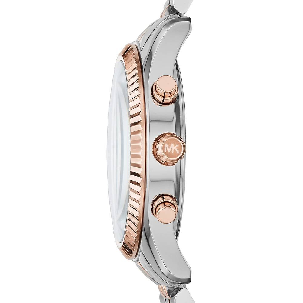 Mich@el Kors Lexington Montre à cadran bleu et bracelet en acier bicolore pour homme - MK8412