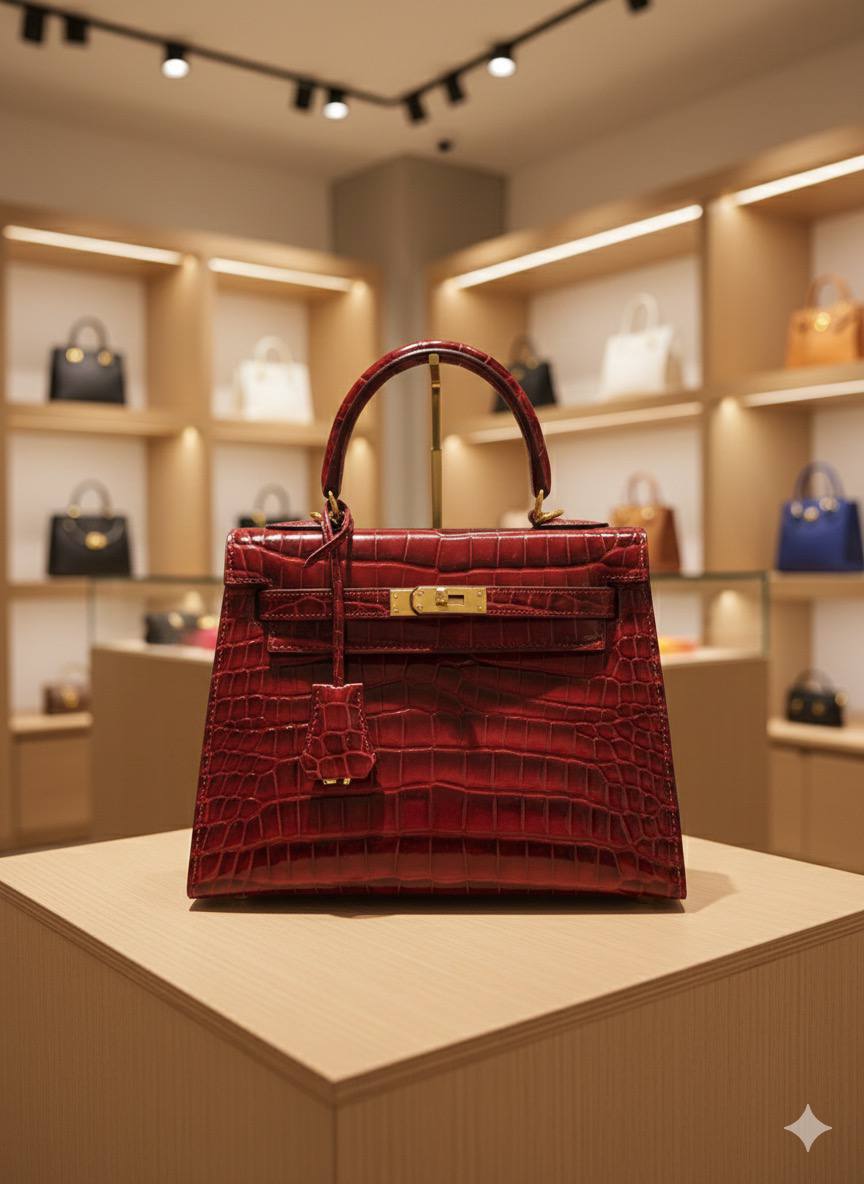 HRMS
Kelly 28 Alligator Rouge Vif