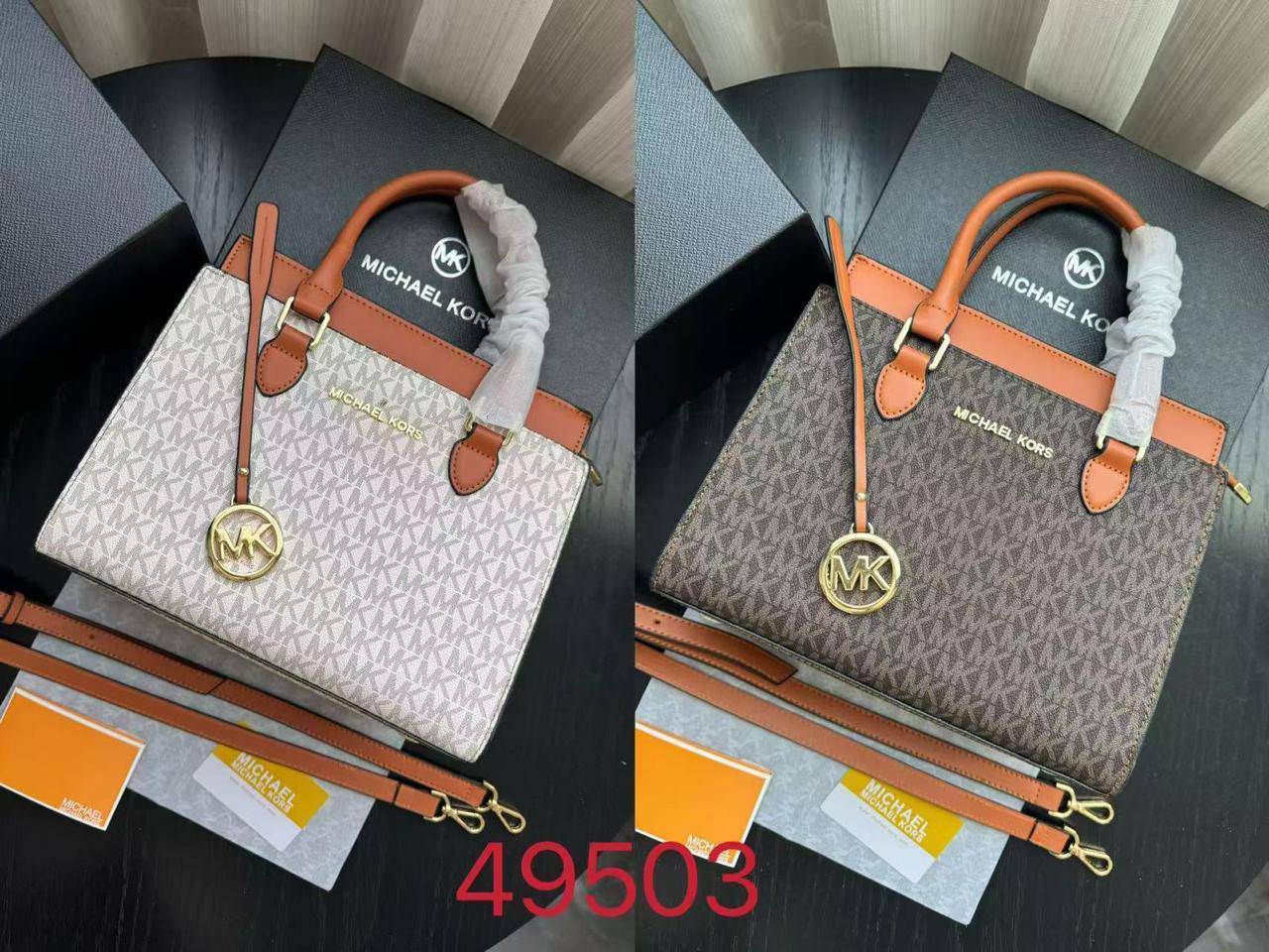 MK Sheila Medium Logo Satchel