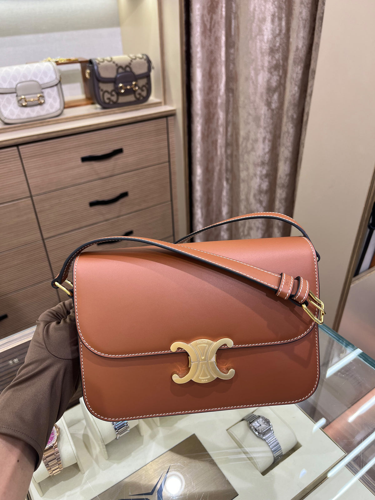 Celine SAC TRIOMPHE CLASSIQUE Veau Naturel