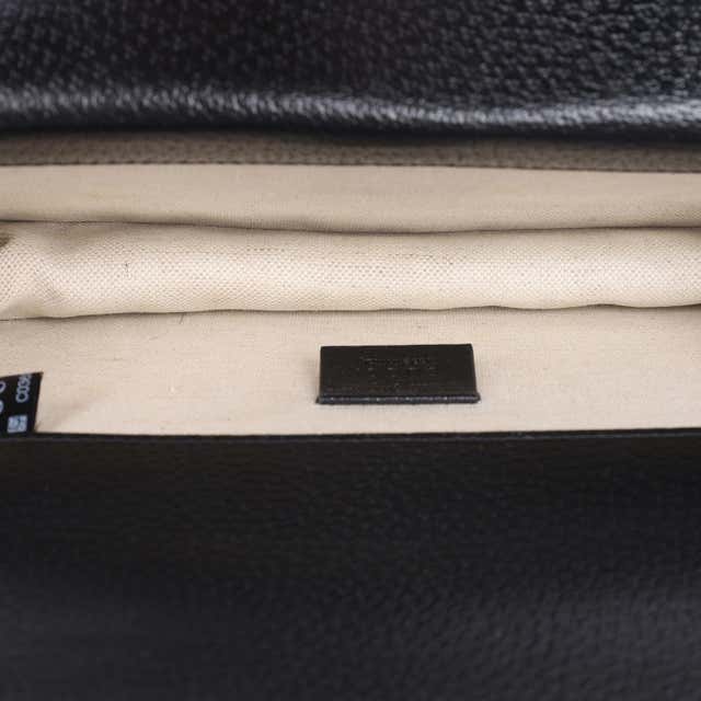 GG Jacquard Black Denim GG Monogram Sac à bandoulière Dionysus de veau texturé