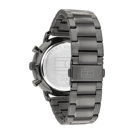 Montre à quartz multifonction en acier inoxydable avec cadran squeletté