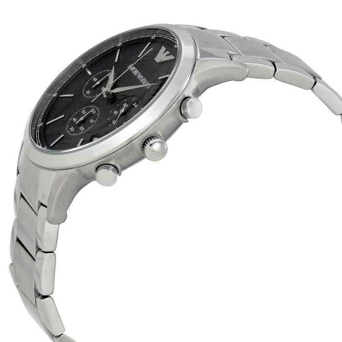 Emporio Armani Montre homme chronographe habillée, cadran noir, date AR2486