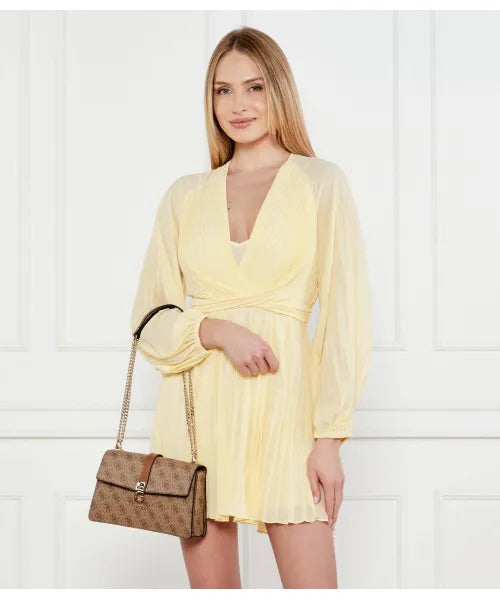 GÛESS Sac bandoulière convertible à rabat Zamira – Logo Latte