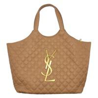 YSL iCare Quilted Tote Bag Marron