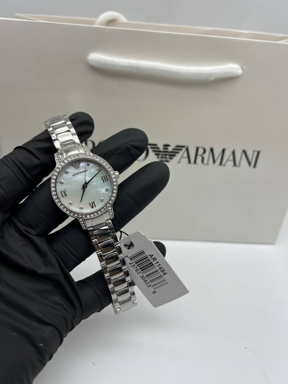 Montre Empôriô Armani à trois aiguilles en acier inoxydable