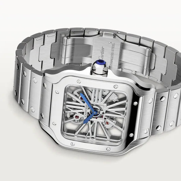 C@rtier Santos montre pour homme WHSA0015 squelette et papiers