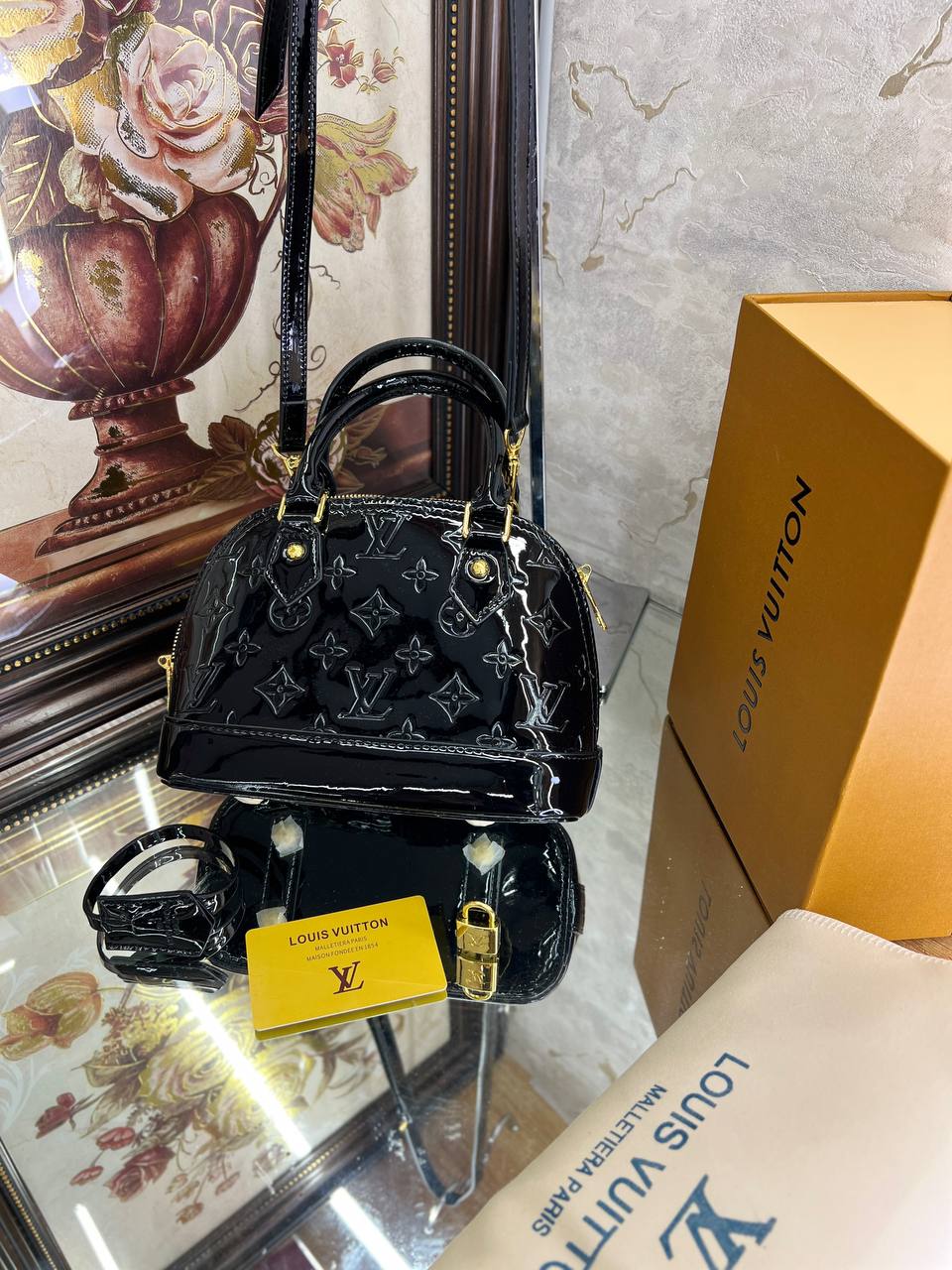 LV 
2017 Monogram Vernis Alma BB satchel