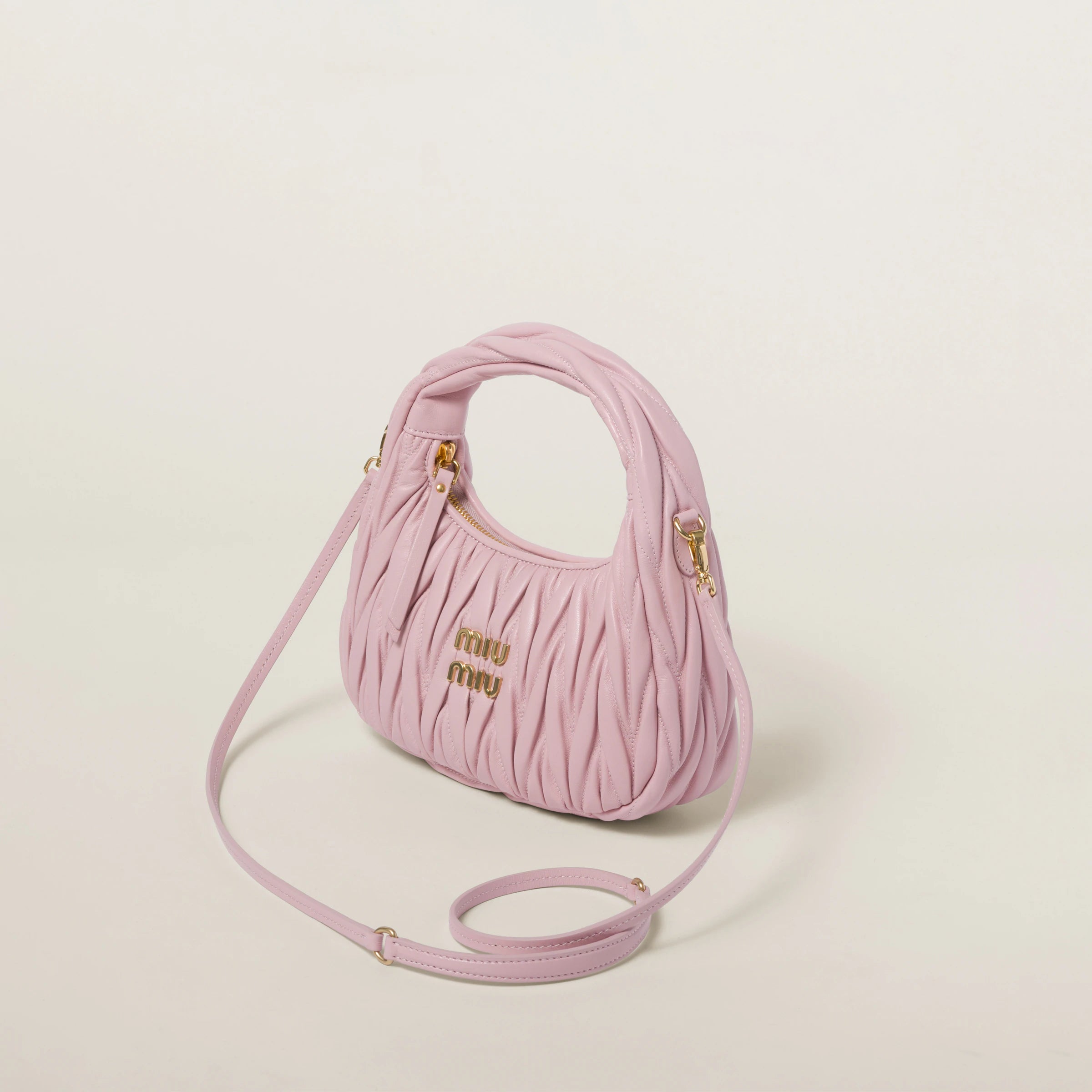 MIÛ MIÜ Sac hobo Wander nappa matelassé