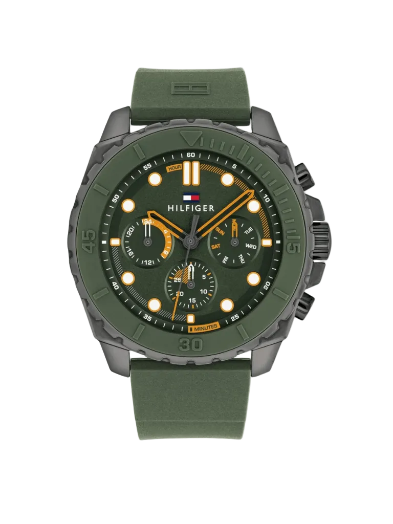 Montre Tômmy Hilfiger 1710688 Bracelet Silicone Vert pour homme