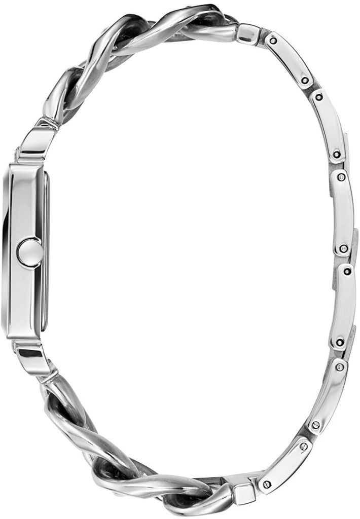 Montre Guess Vanity avec cadran argenté et bracelet en acier argenté pour femme - W1029L1