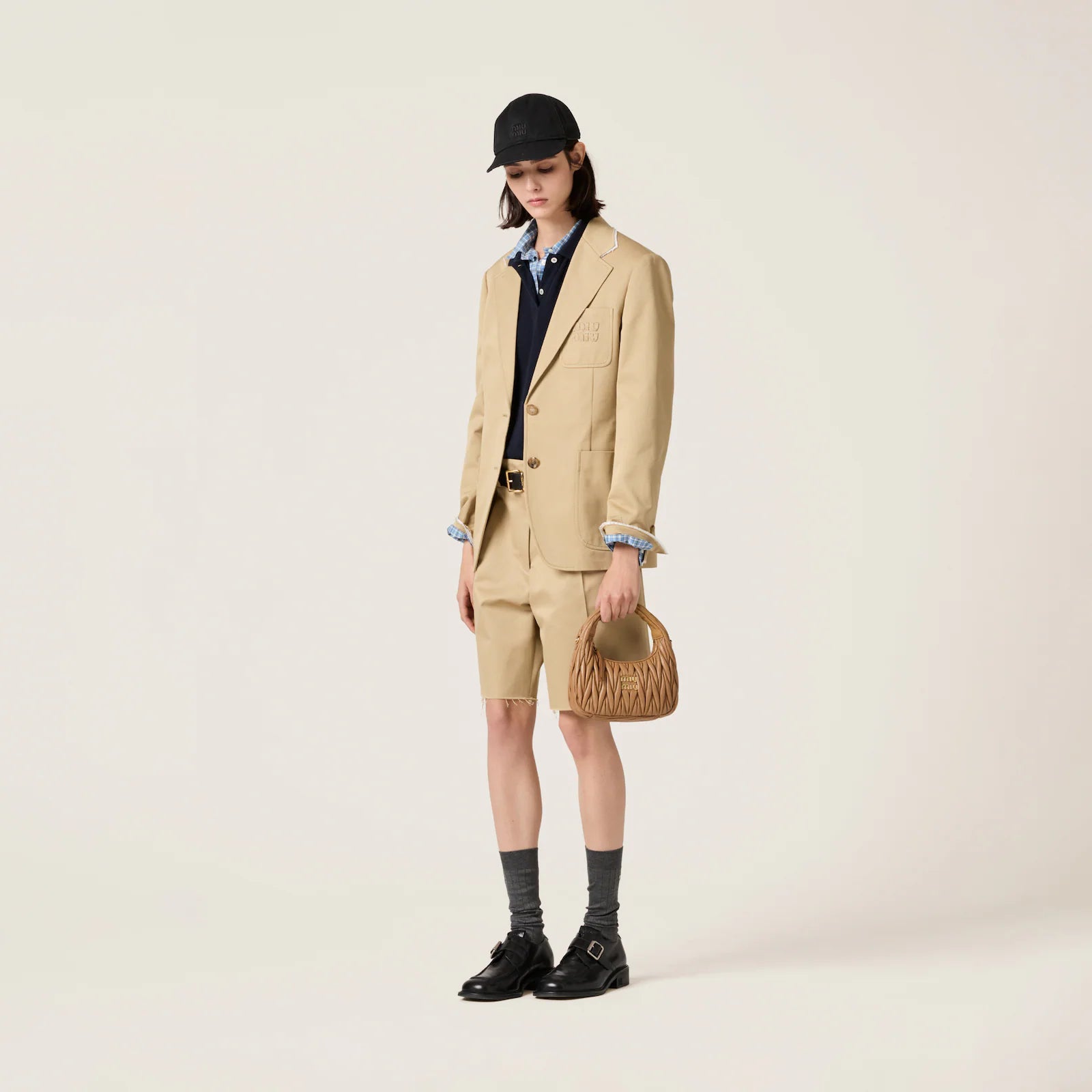 MIÛ MIÜ Sac hobo Wander nappa matelassé