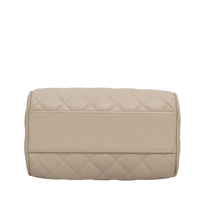 Sac Chanel Mini Bowling caviar beige – Bijouterie dorée