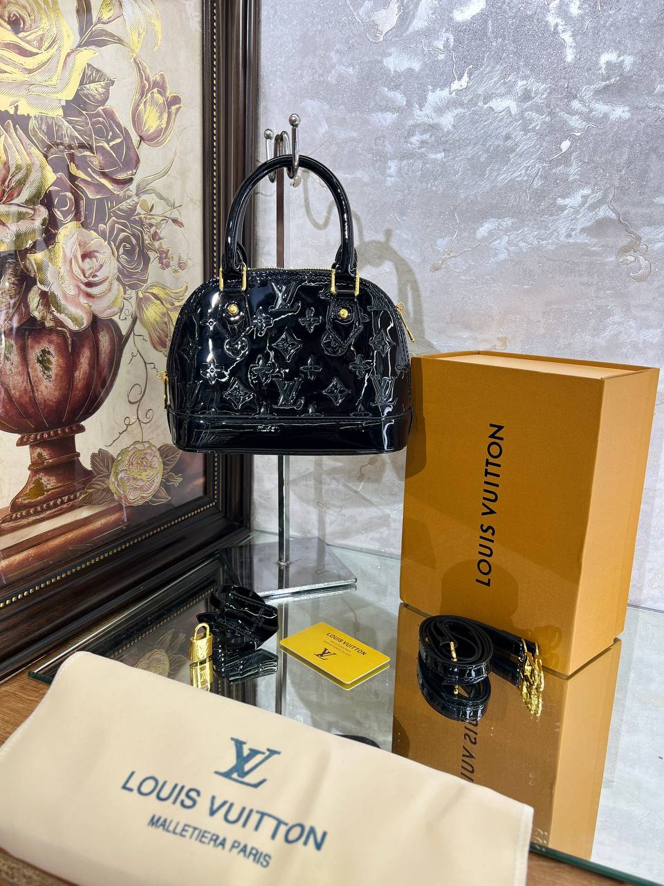 LV 
2017 Monogram Vernis Alma BB satchel