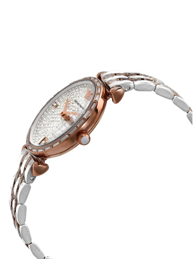 Montre pour femme Emporio Armani Gianni, analogique, en acier inoxydable, cadran argenté, 32 mm