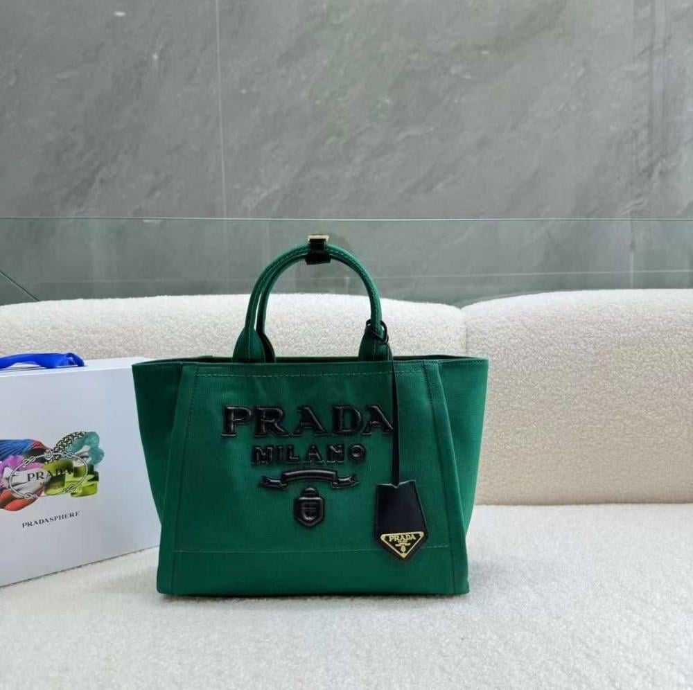 Pr@da Petit sac à main en toile de coton