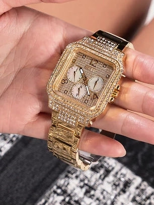 GÛESS Ladies Gold Tone Multi-function Watch